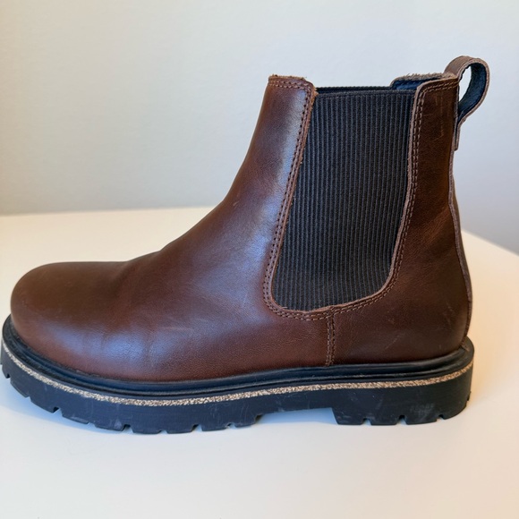 Birkenstock Women’s Highwood Slip On Leather Boots Brown EU 39 8 8.5 Unisex EUC - Picture 4 of 11